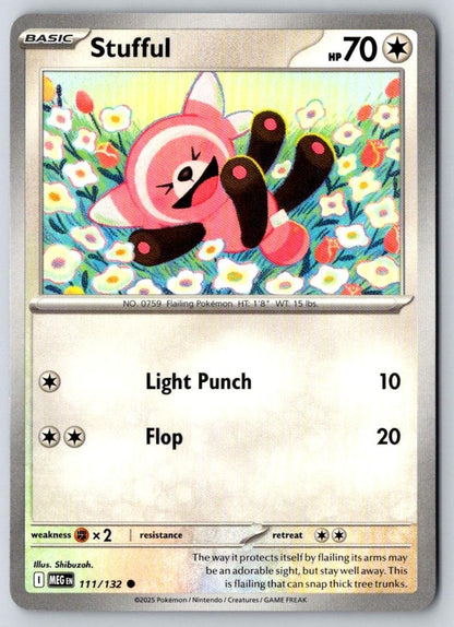 Stufful 111/132 Common Mega Evolution Pokemon Near Mint