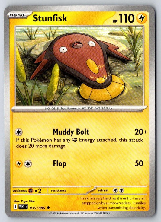 Stunfisk 035/086 Uncommon White Flare Pokemon Near Mint