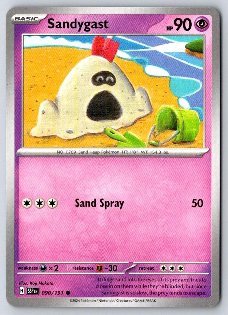 Sandygast 090/191 Common Surging Sparks Pokemon Near Mint