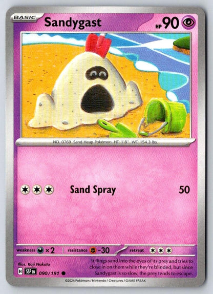 Sandygast 090/191 Common Surging Sparks Pokemon Near Mint