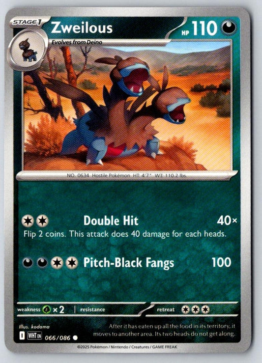 Zweilous 066/086 Common White Flare Pokemon Near Mint