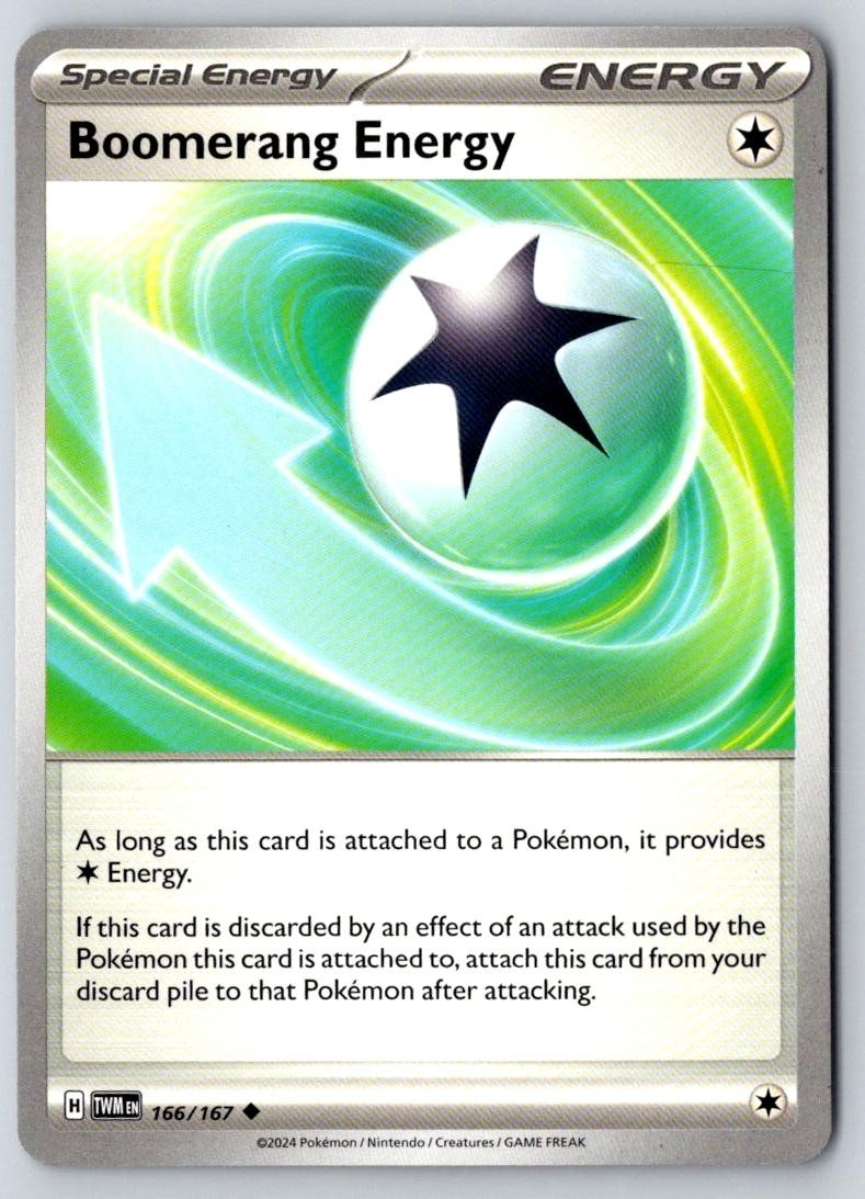 Boomerang Energy 166/167 Uncommon Twilight Masquerade Pokemon Near Mint