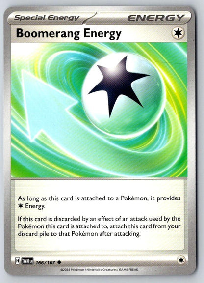 Boomerang Energy 166/167 Uncommon Twilight Masquerade Pokemon Near Mint