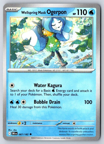 Wellspring Mask Ogerpon 067/182 Uncommon Destined Rivals Pokemon Near Mint