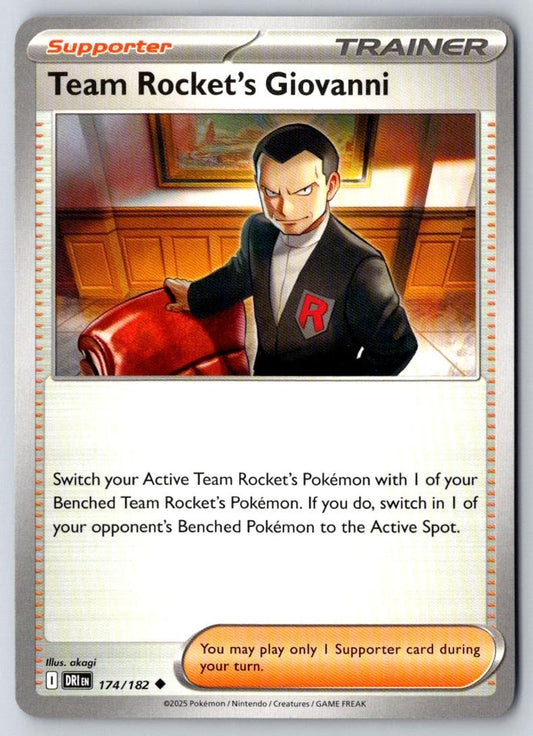 Team Rocket's Giovanni 174/182 Uncommon Destined Rivals Pokemon Near Mint