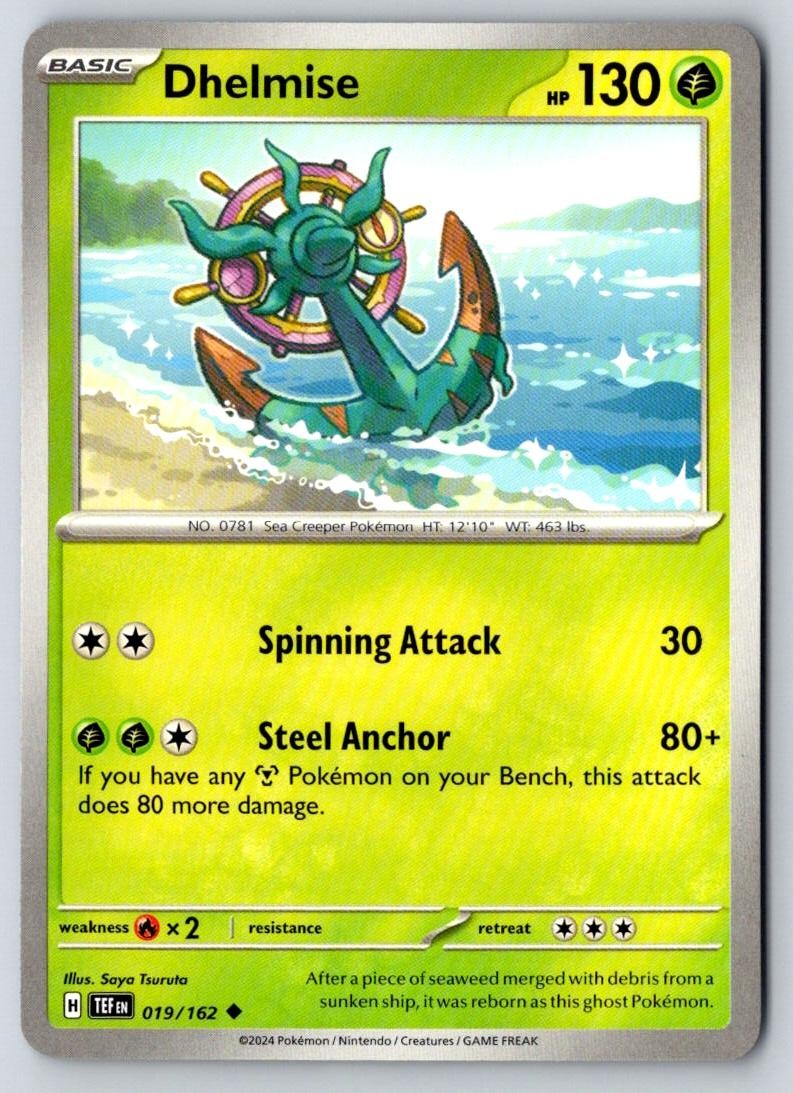 Dhelmise 019/162 Uncommon Temporal Forces Pokemon Near Mint