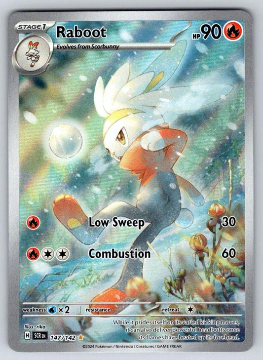 Raboot 147/142 Illustration Rare Stellar Crown Pokemon Holo