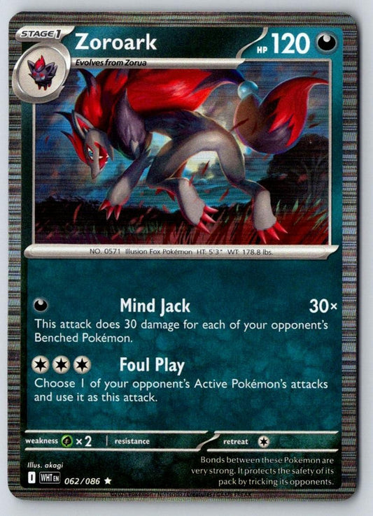 Zoroark 062/086 Holo Rare White Flare Pokemon Near Mint