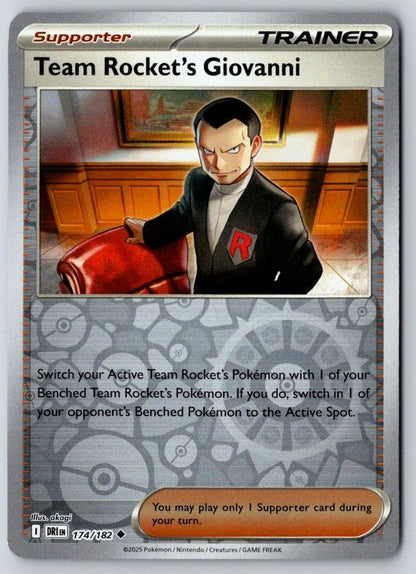 Team Rocket's Giovanni 174/182 Uncommon Destined Rivals Pokemon Reverse Holo NM