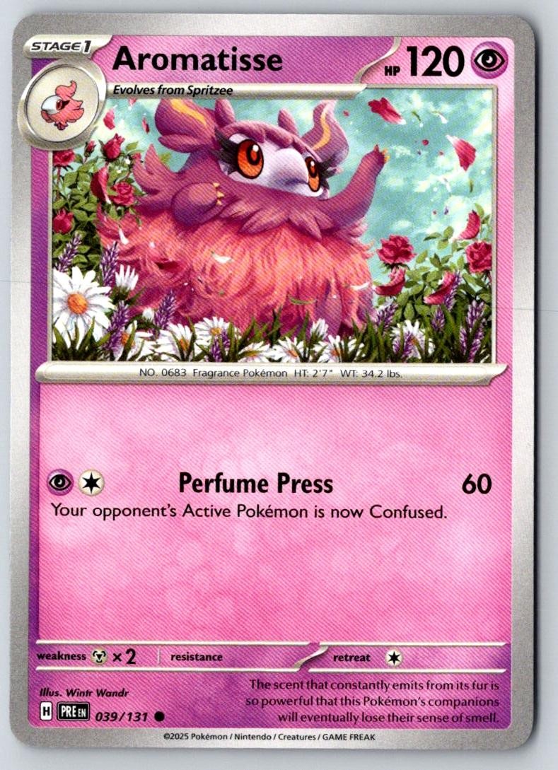 Aromatisse 039/131 Common Prismatic Evolutions Pokemon Near Mint