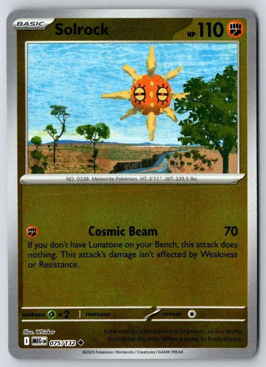 Solrock 075/132 Uncommon Mega Evolution Pokemon Near Mint