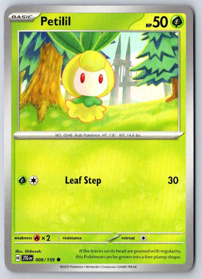 Petilil 006/159 Common Journey Together Pokemon Near Mint