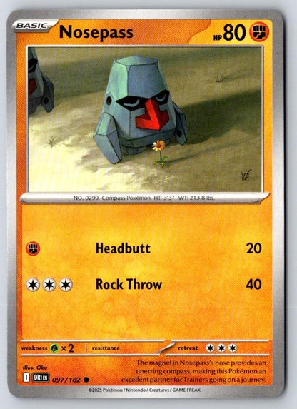 Nosepass 097/182 Common Destined Rivals Pokemon Near Mint