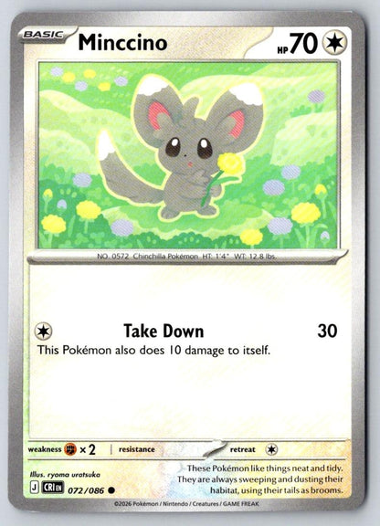 Minccino 072/086 Common Chaos Rising Pokemon Near Mint