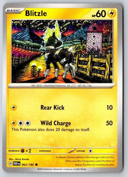 Blitzle 062/182 Common Paradox Rift Pokemon Near Mint