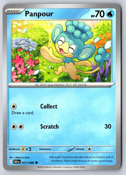 Panpour 017/086 Common Black Bolt Pokemon Near Mint