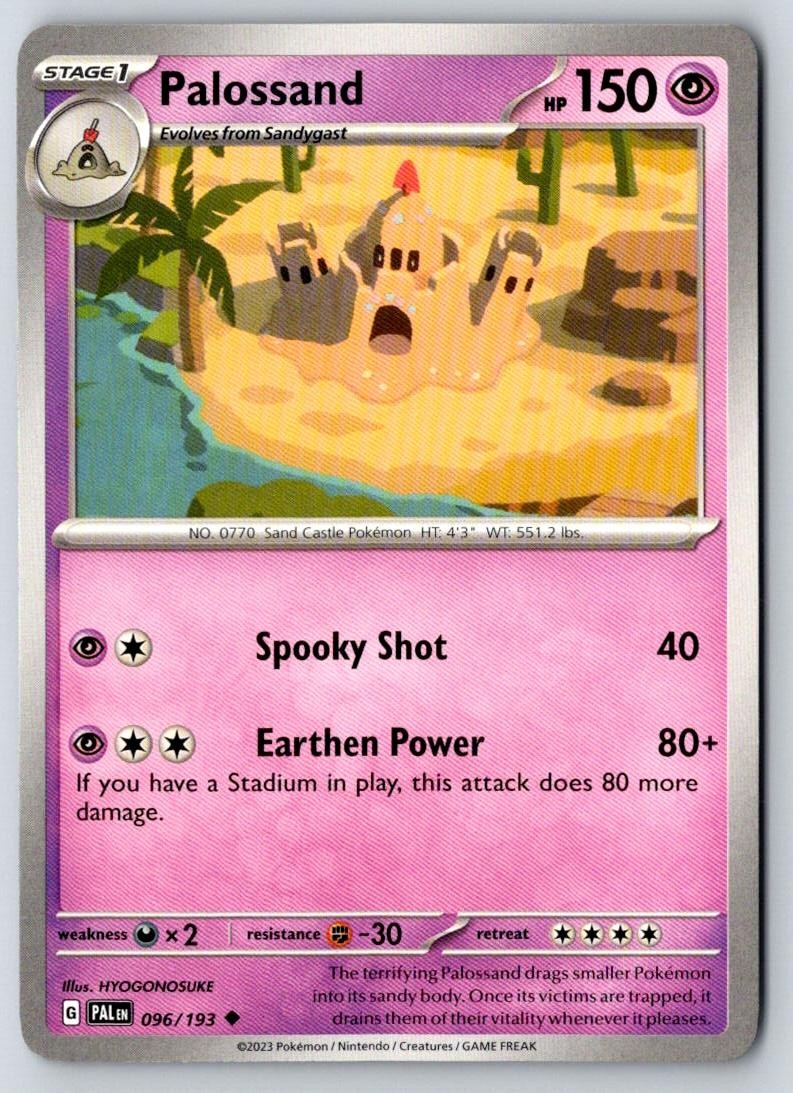 Palossand 096/193 Uncommon Paldea Evolved Pokemon Near Mint
