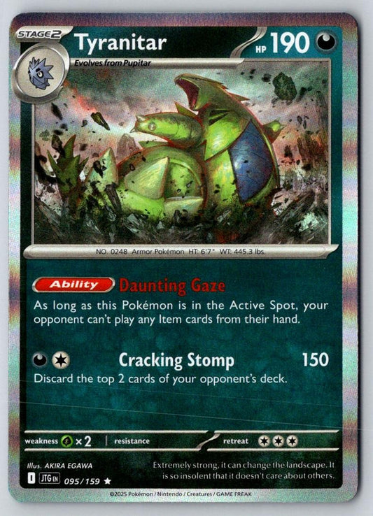 Tyranitar 095/159 Rare Journey Together Pokemon Holo Near Mint