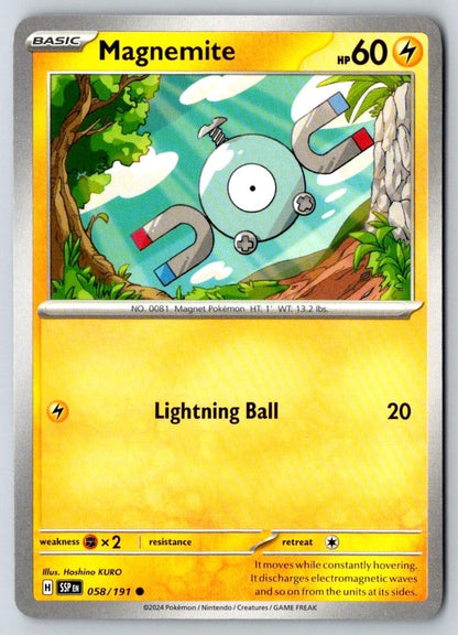 Magnemite 058/191 Common Surging Sparks Pokemon Near Mint