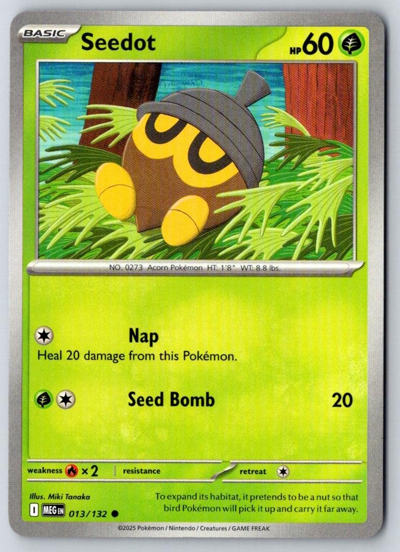 Seedot 013/132 Common Mega Evolution Pokemon Near Mint
