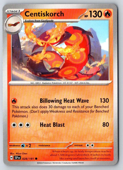 Centiskorch 028/191 Common Surging Sparks Pokemon Near Mint