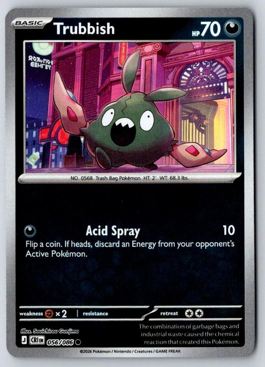 Trubbish 056/086 Common Chaos Rising Pokemon Near Mint