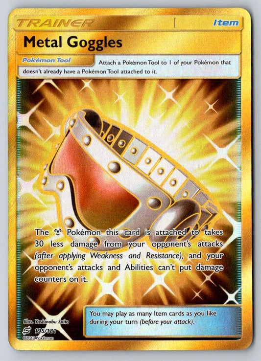Metal Goggles 195/181 Secret Rare Team Up Pokemon Holo Near Mint