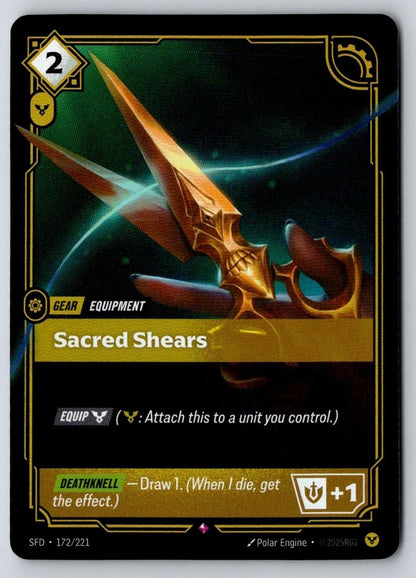 Sacred Shears 172/221 Rare Spiritforged Riftbound Foil Near Mint