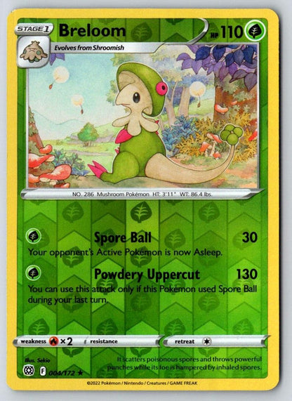 Breloom 004/172 Rare Brilliant Stars Pokemon Near Mint