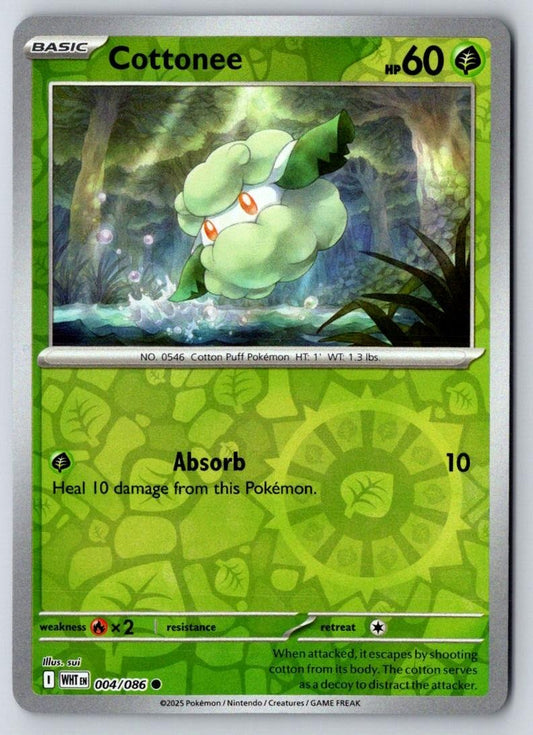 Cottonee 004/086 Common White Flare Pokemon Near Mint