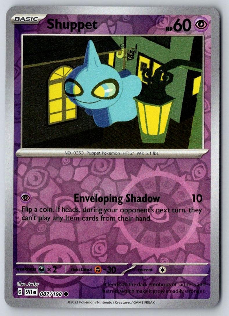 Shuppet 087/198 Common Scarlet & Violet Pokemon Near Mint