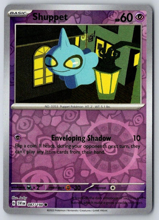 Shuppet 087/198 Common Scarlet & Violet Pokemon Near Mint