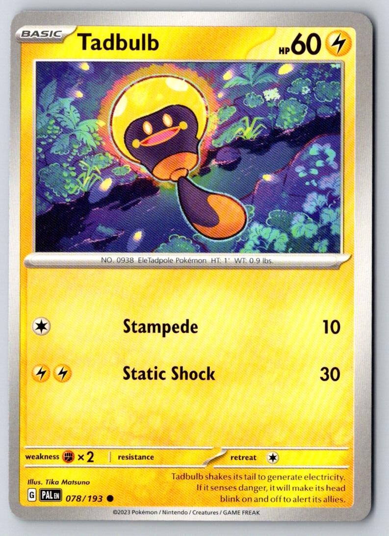 Tadbulb 078/193 Common Paldea Evolved Pokemon Near Mint