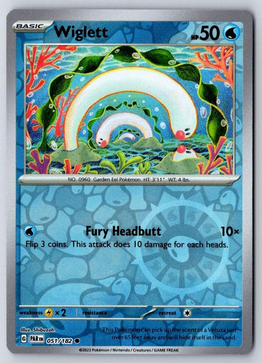Wiglett 051/182 Common Paradox Rift Pokemon Near Mint