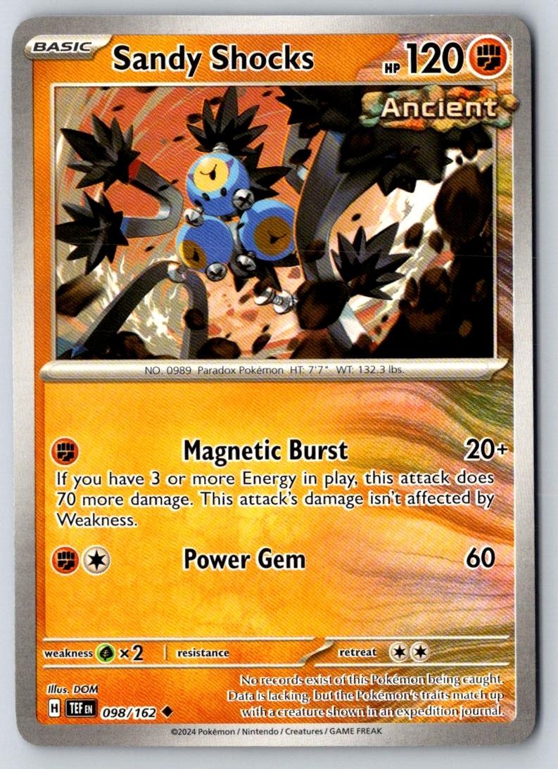 Sandy Shocks 098/162 Uncommon Temporal Forces Pokemon Near Mint