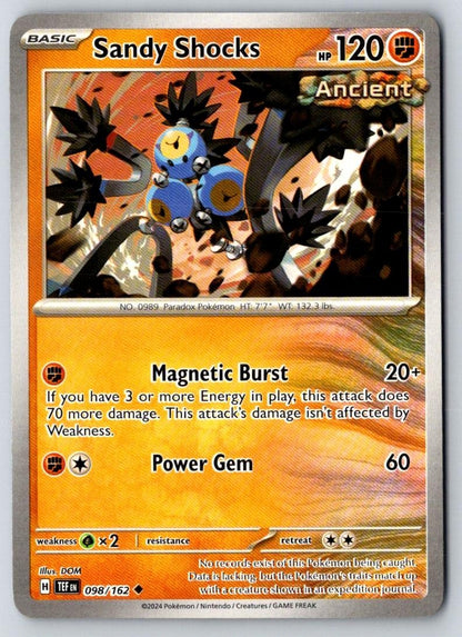 Sandy Shocks 098/162 Uncommon Temporal Forces Pokemon Near Mint