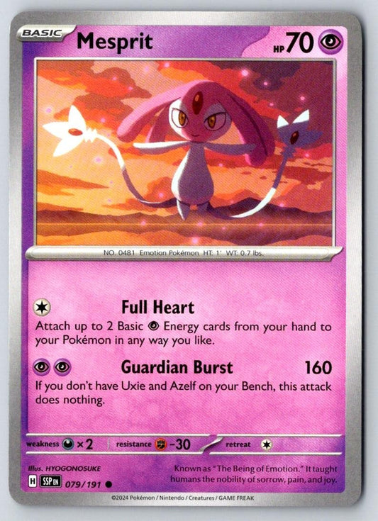 Mesprit 079/191 Common Surging Sparks Pokemon Near Mint