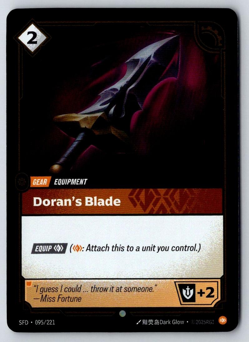 Doran's Blade 095/221 Common Spiritforged Riftbound Near Mint