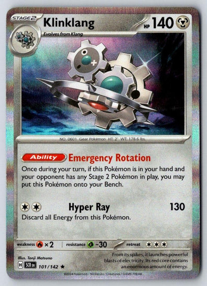 Klinklang 101/142 Rare Stellar Crown Pokemon Holo Near Mint