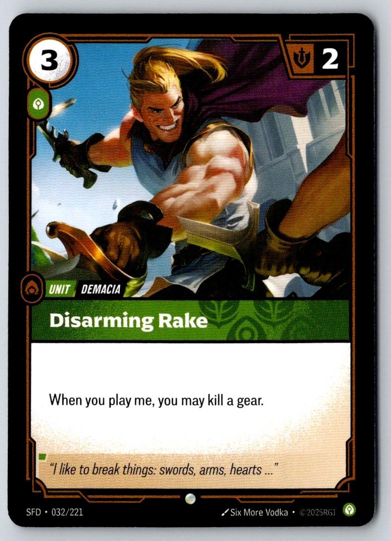 Disarming Rake 032/221 Common Spiritforged Riftbound Near Mint