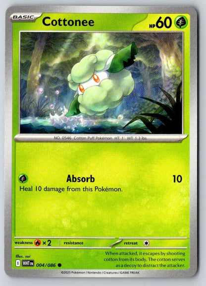 Cottonee 004/086 Common White Flare Pokemon Near Mint
