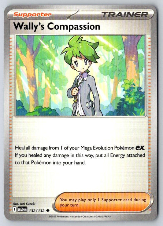 Wally's Compassion 132/132 Uncommon Mega Evolution Pokemon Near Mint