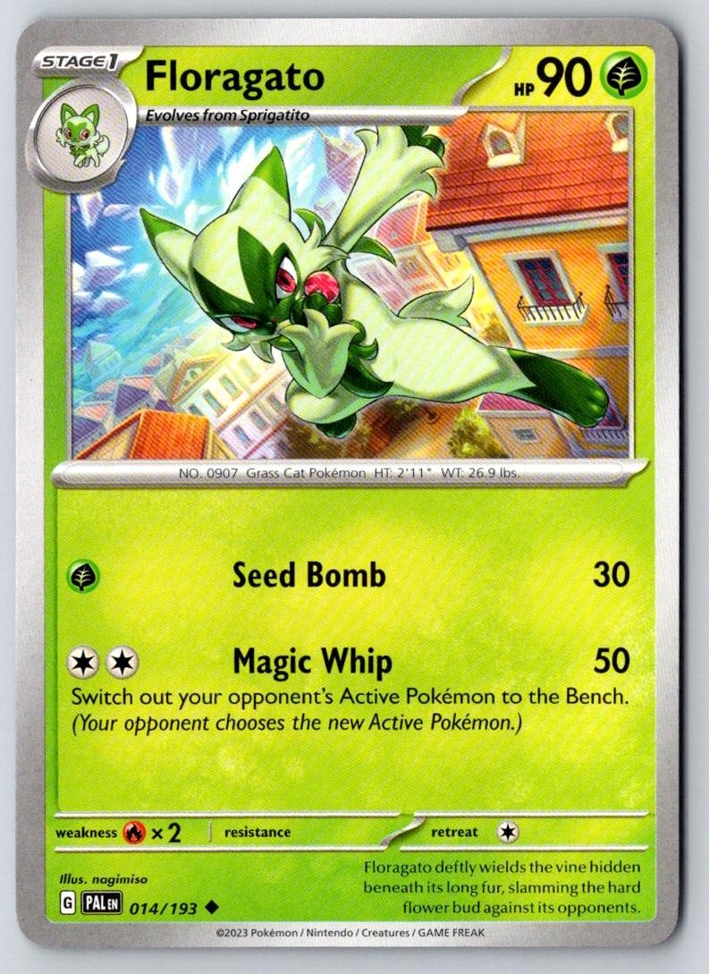 Floragato 014/193 Uncommon Paldea Evolved Pokemon Near Mint