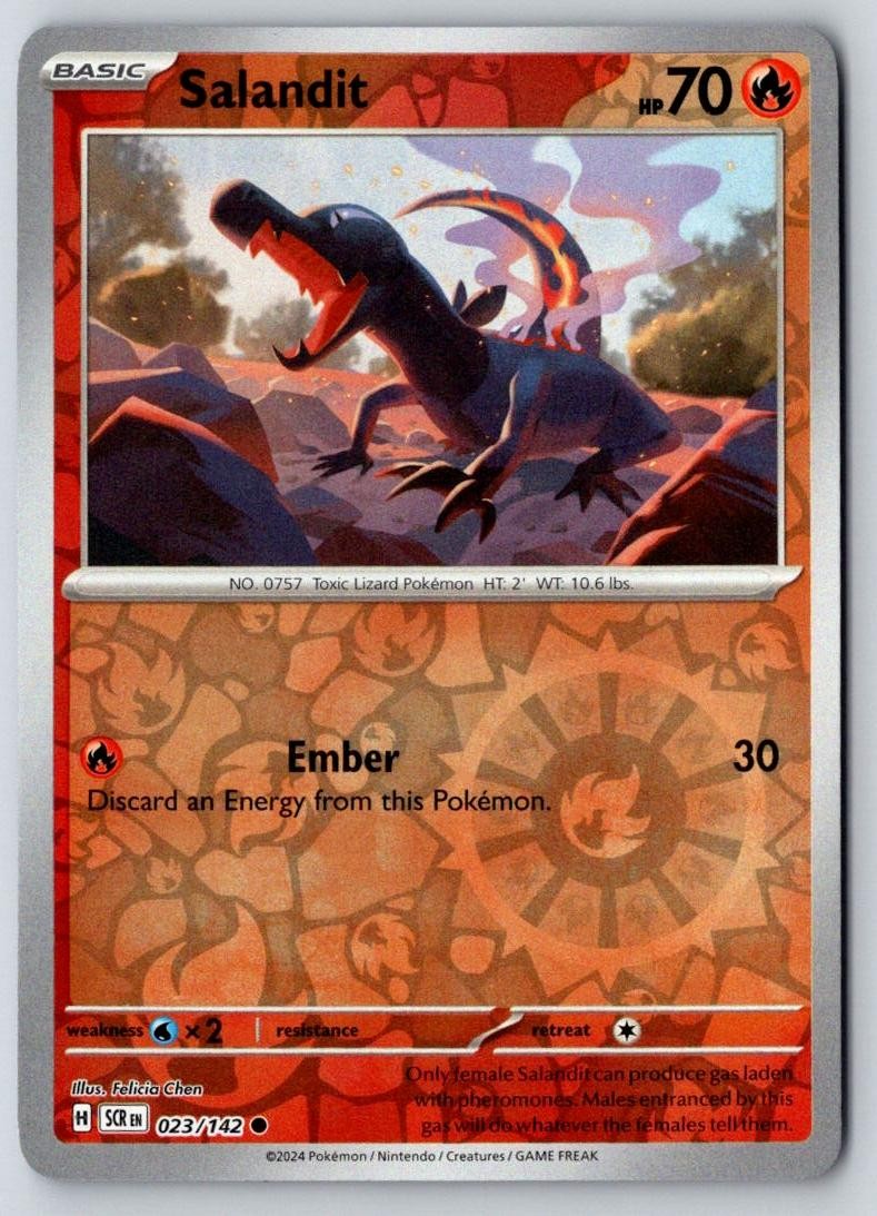 Salandit 023/142 Common Stellar Crown Pokemon Near Mint