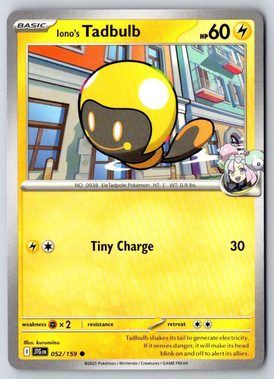 Iono's Tadbulb 052/159 Common Journey Together Pokemon Near Mint