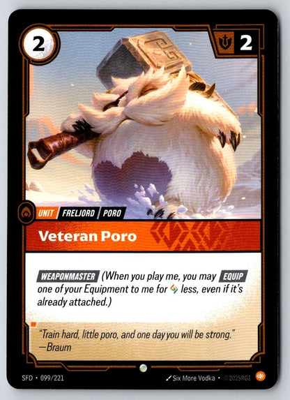 Veteran Poro 099/221 Common Spiritforged Riftbound Near Mint