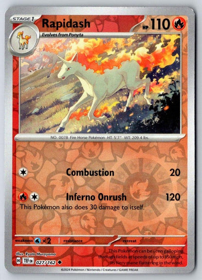Rapidash 027/162 Uncommon Temporal Forces Pokemon Near Mint