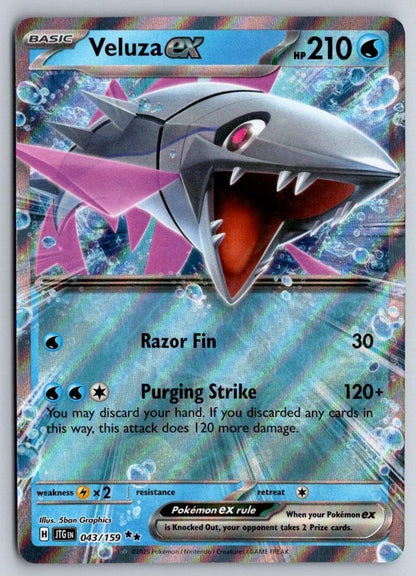 Veluza ex 043/159 Double Rare Journey Together Pokemon Near Mint