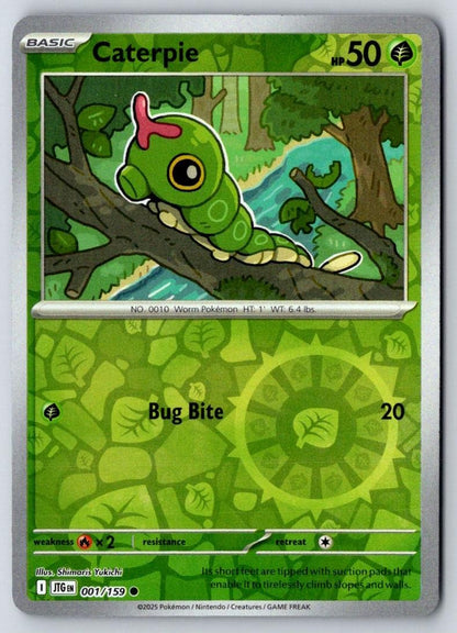 Caterpie 001/159 Common Journey Together Pokemon Near Mint