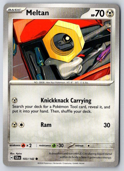 Meltan 103/142 Common Stellar Crown Pokemon Near Mint